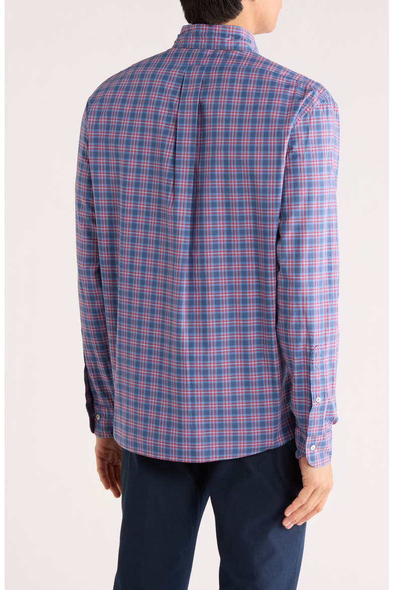 Sport Fit Plaid Button-Down Shirt, Alternate, color, DARK BLUE