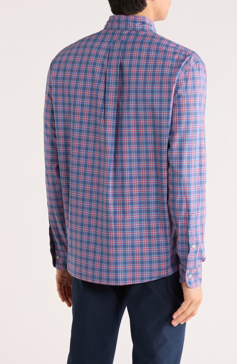 Brooks Brothers Sport Fit Plaid Button-Down Shirt, Alternate, color, Dark Blue