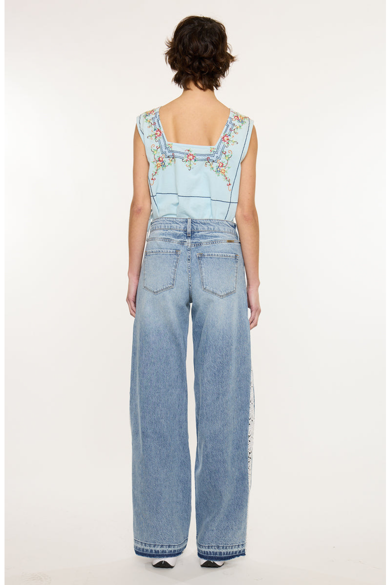 Carollyn High Rise Wide Leg Jeans, Alternate, color, Medium Wash