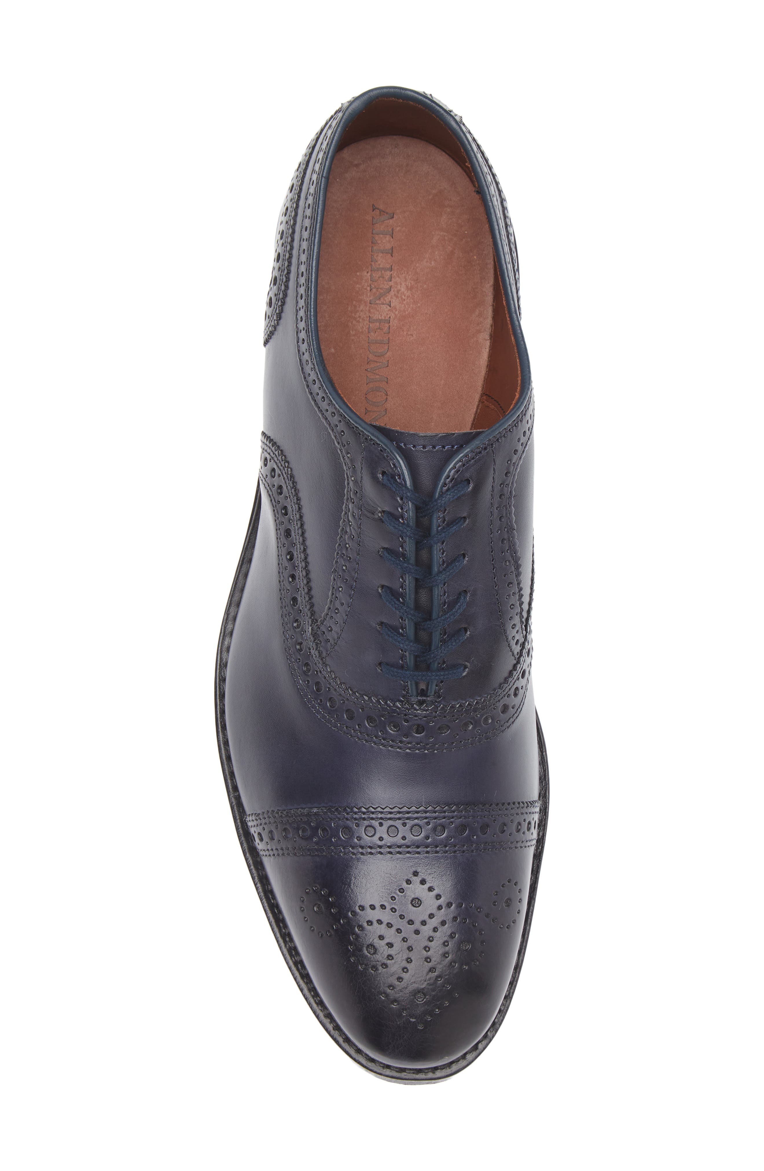 Allen Edmonds Strand Cap Toe Oxford, Alternate, color, Navy
