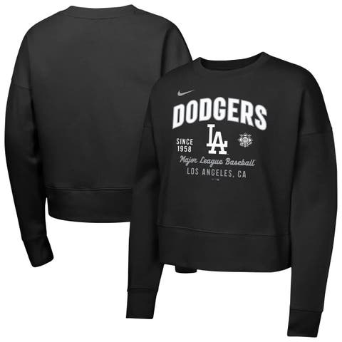 Girls Youth Nike Black Los Angeles Dodgers Fleece Sweatshirt