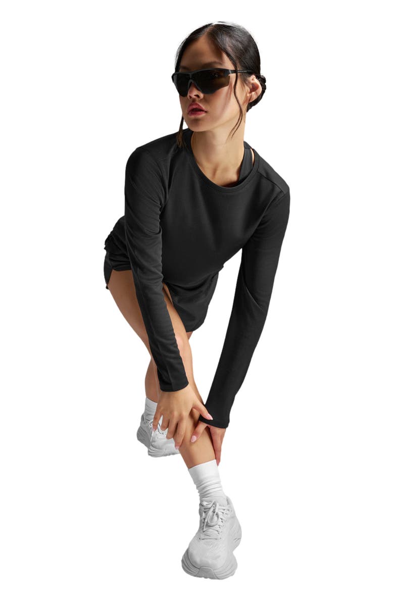 2XU Aero Long Sleeve, Alternate, color, Black/Silver Reflective