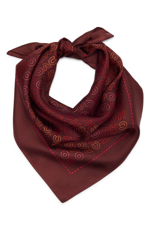 Logo Square Silk Scarf