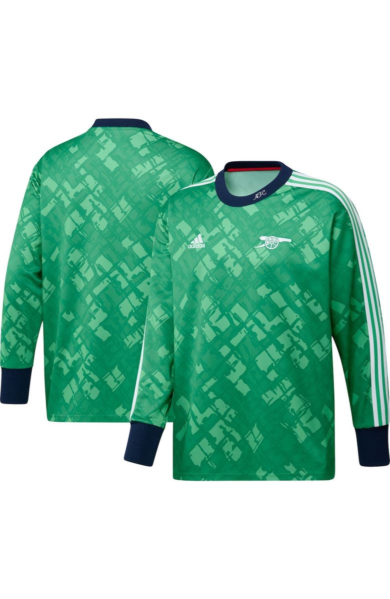 adidas Men's adidas Green Arsenal Authentic Football Icon Goalkeeper Jersey, Alternate, color, 