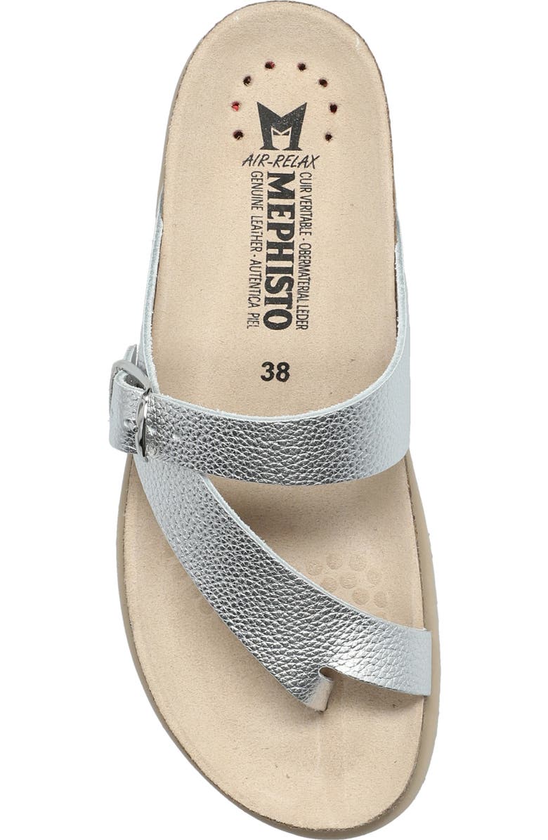 Mephisto Helen Toe Loop Sandal, Alternate, color, Silver
