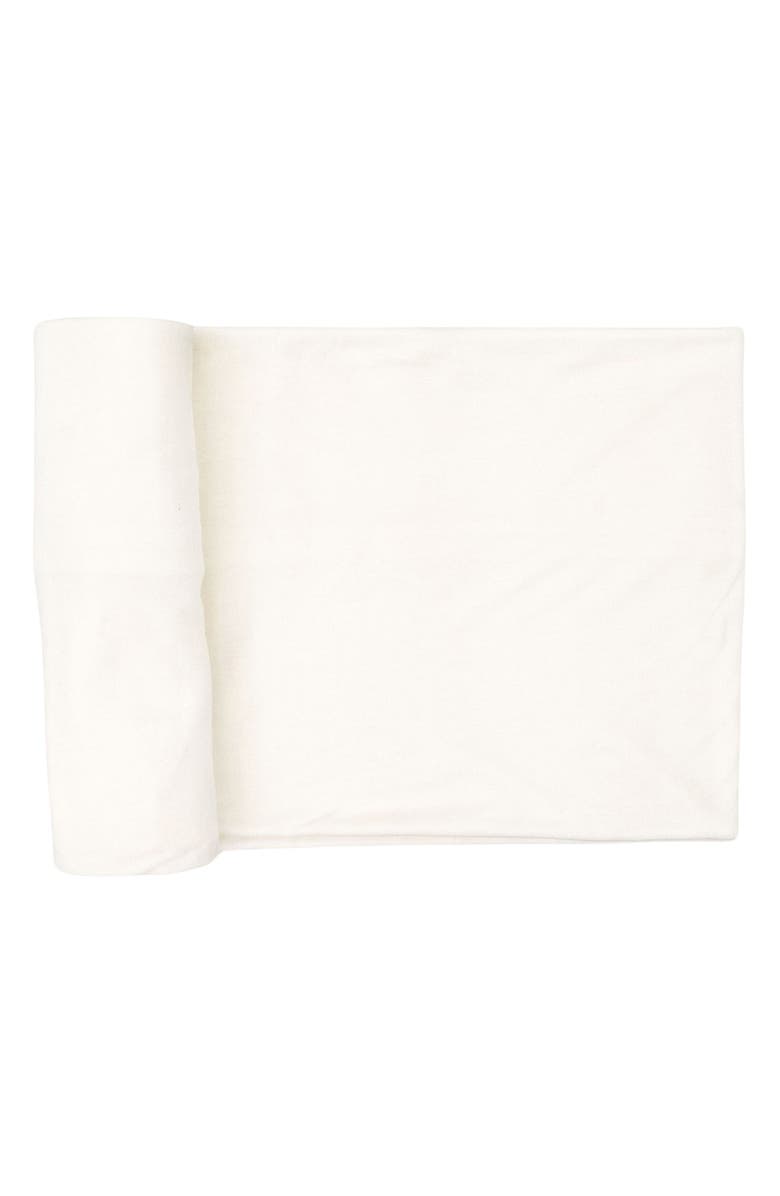 little unicorn Stretch Knit Hat & Swaddle Set, Alternate, color, White