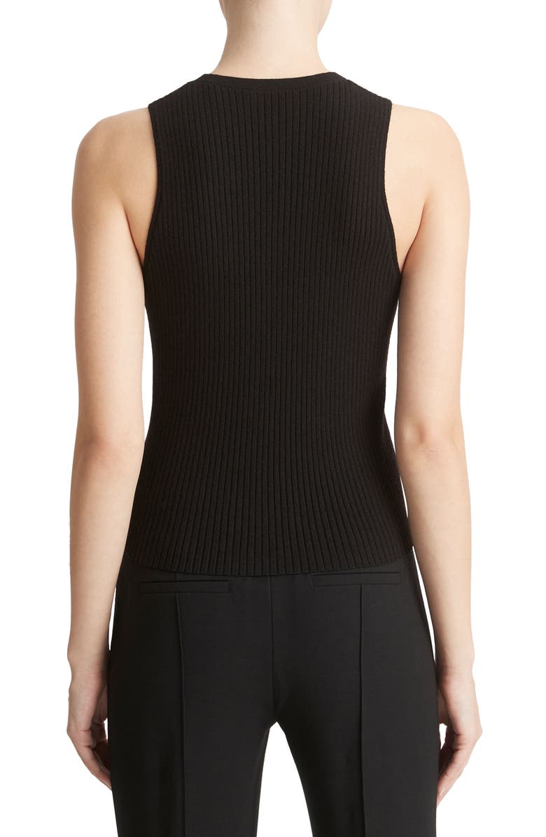 Vince Rib Scoop Neck Tank, Alternate, color, Black