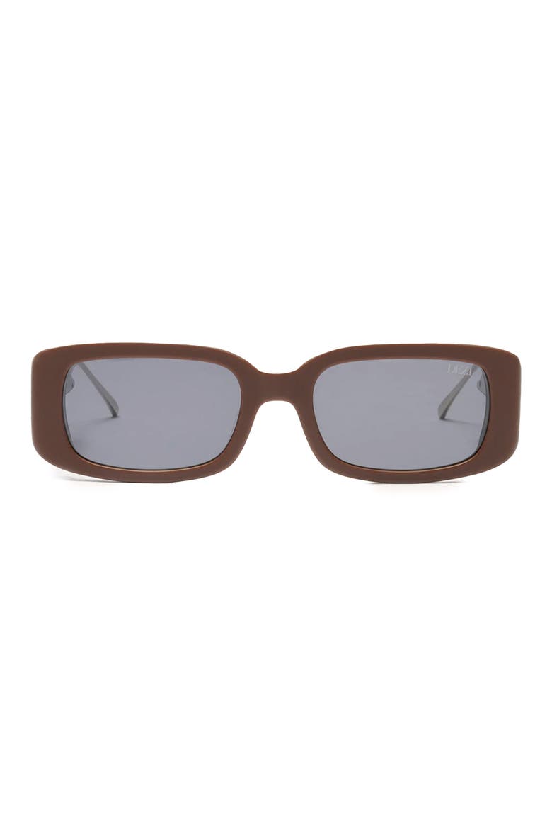 Drippy 53mm Square Sunglasses, Main, color, MATTE CHOCOLATE/ SILVER