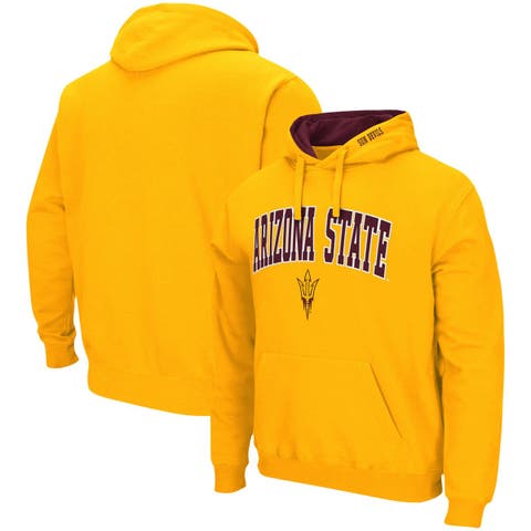 Men's Colosseum Gold Arizona State Sun Devils Arch & Logo 3.0 Pullover Hoodie