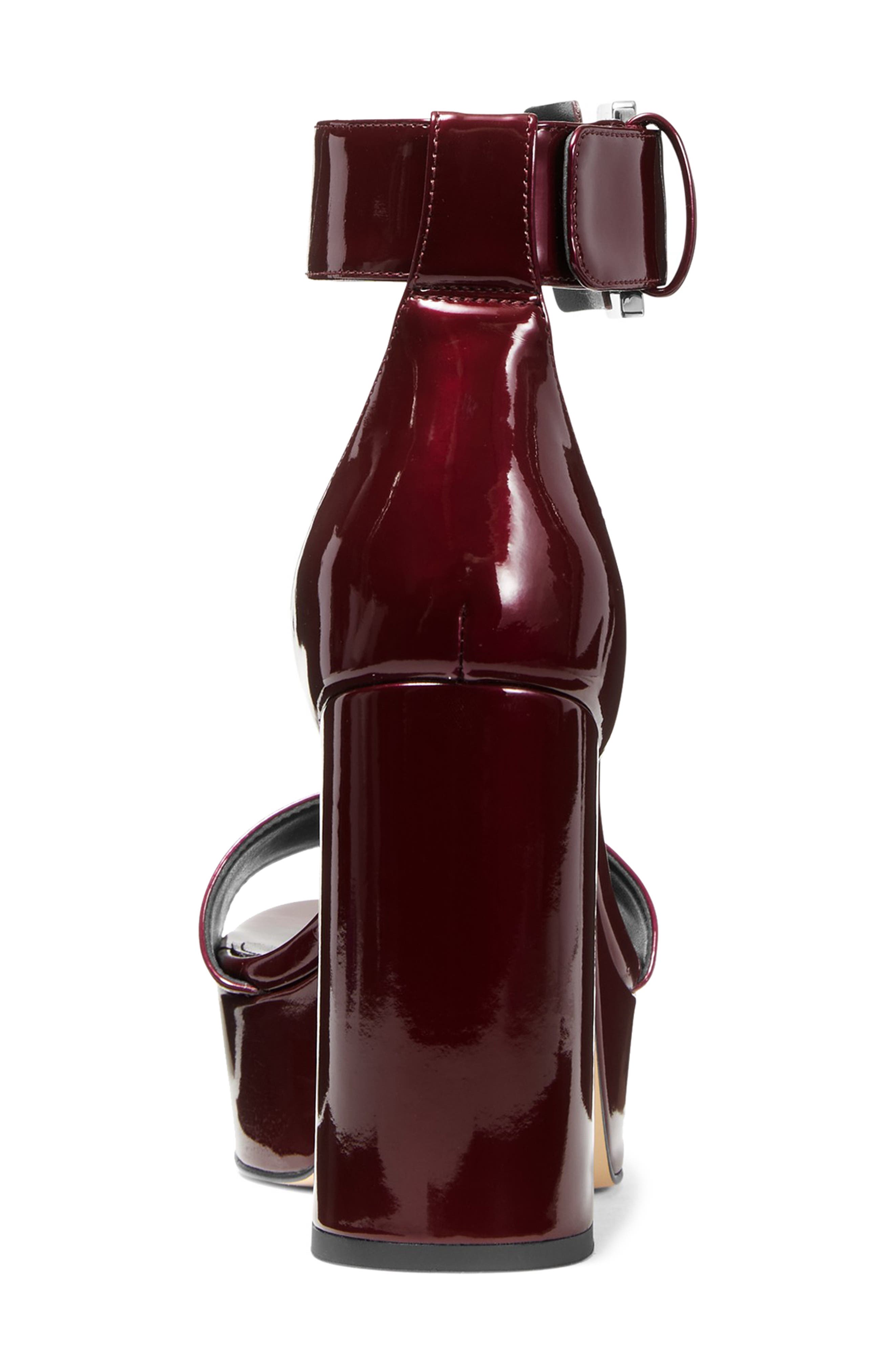 Tara Platform Sandal, Alternate, color, MERLOT