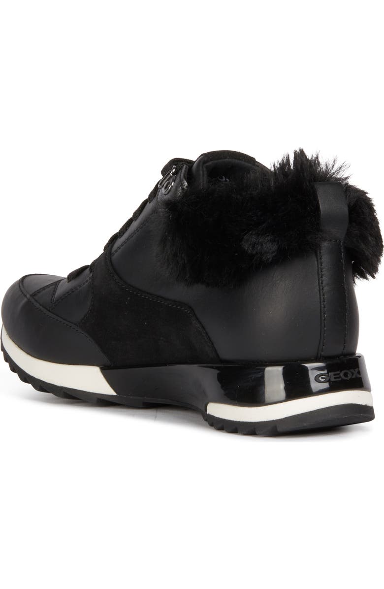 Geox Aneko Amphibiox Waterproof Faux Fur Trim Sneaker, Alternate, color,