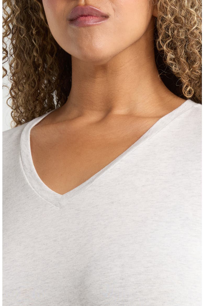 V-Neck Long Sleeve T-Shirt, Alternate, color, SEA SALT