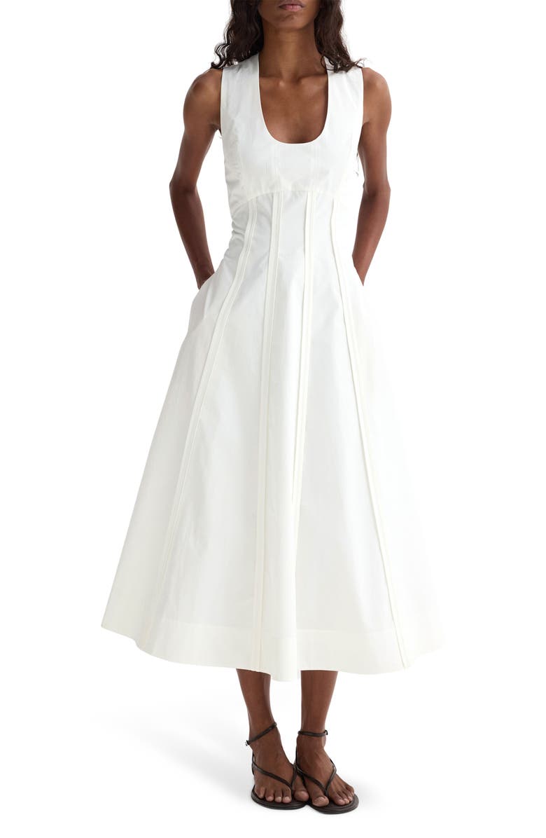 Róhe Sculptural Waist Poplin Maxi Dress, Main, color, 