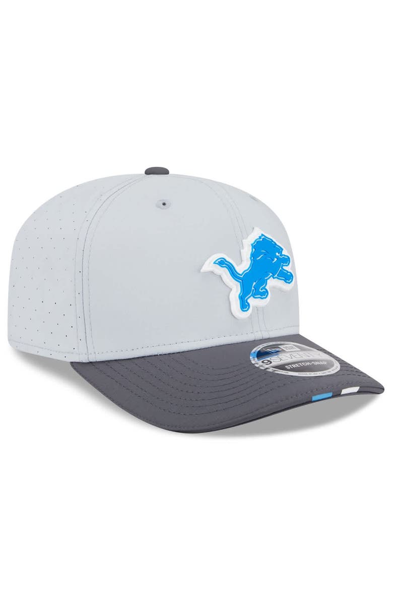 New Era Men's New Era  Gray/Graphite Detroit Lions 2025 NFL Training Camp 9SEVENTY Adjustable Hat, Alternate, color, 