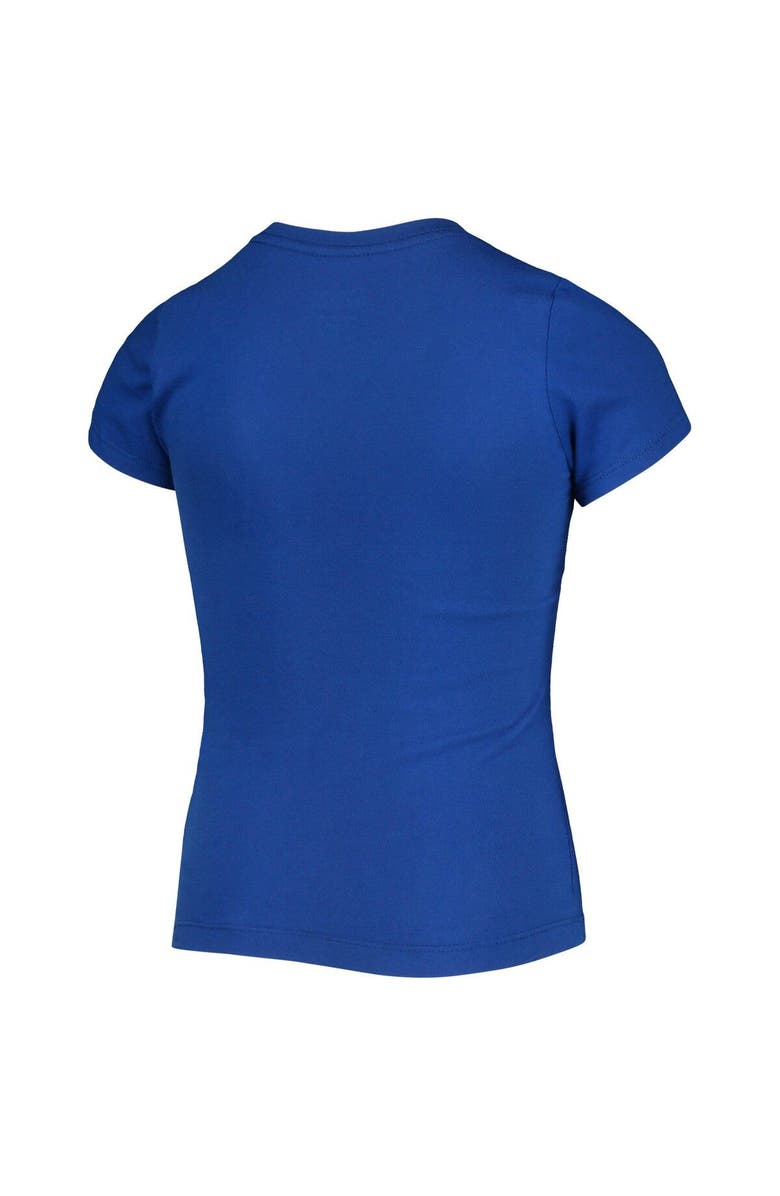 New Era Girls Youth New Era Royal Los Angeles Dodgers Flip Sequin Team T-Shirt, Alternate, color,