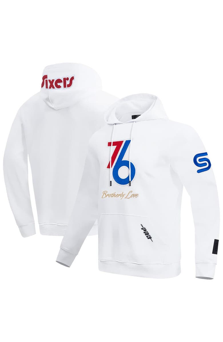 PRO STANDARD Men's Pro Standard White Philadelphia 76ers 2024/25 City Edition Pullover Hoodie, Main, color, 