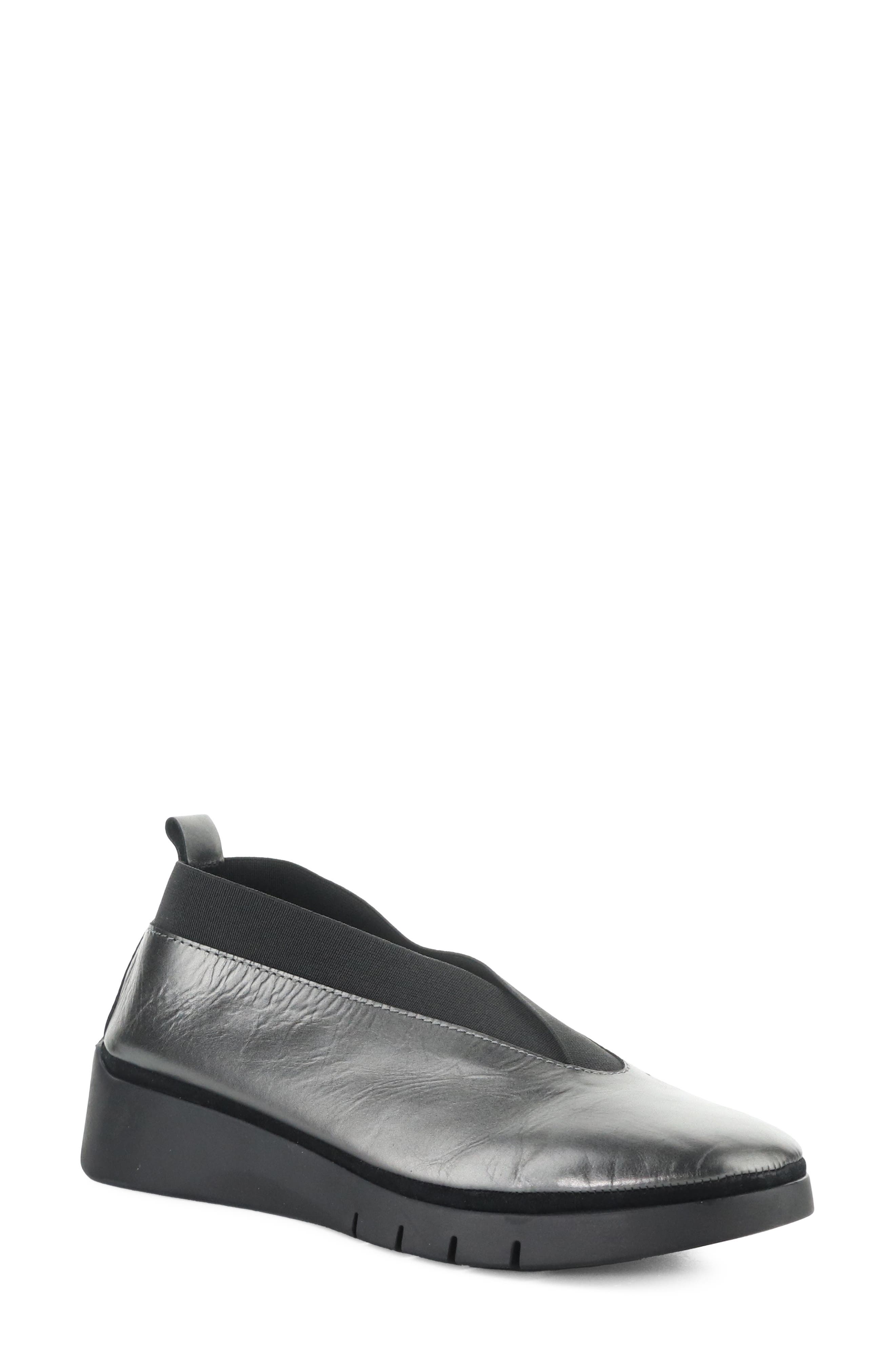 Lomel Leather Skimmer Flat, Main, color, 004 ANTHRACITE