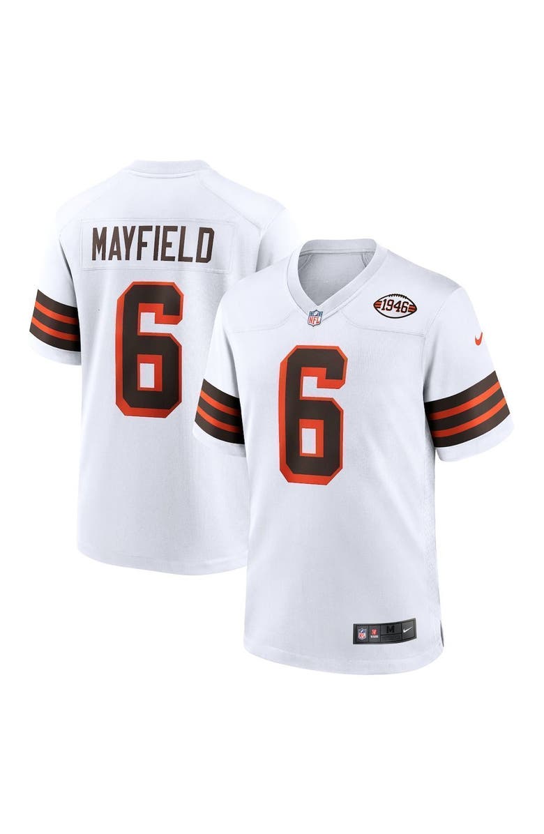 Nike Men's Nike Baker Mayfield White Cleveland Browns 1946 Collection Alternate Game Jersey, Main, color, 