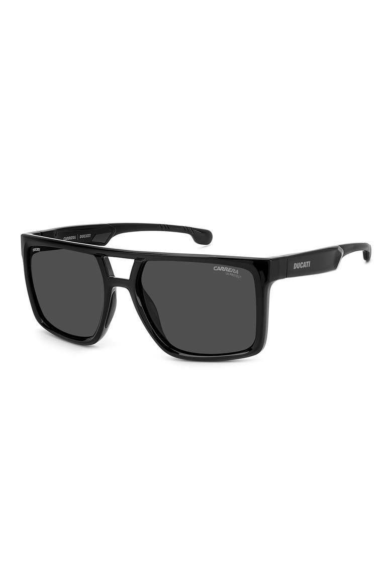 Carduc 018/S 58mm Rectangle Sunglasses, Alternate, color, BLACK