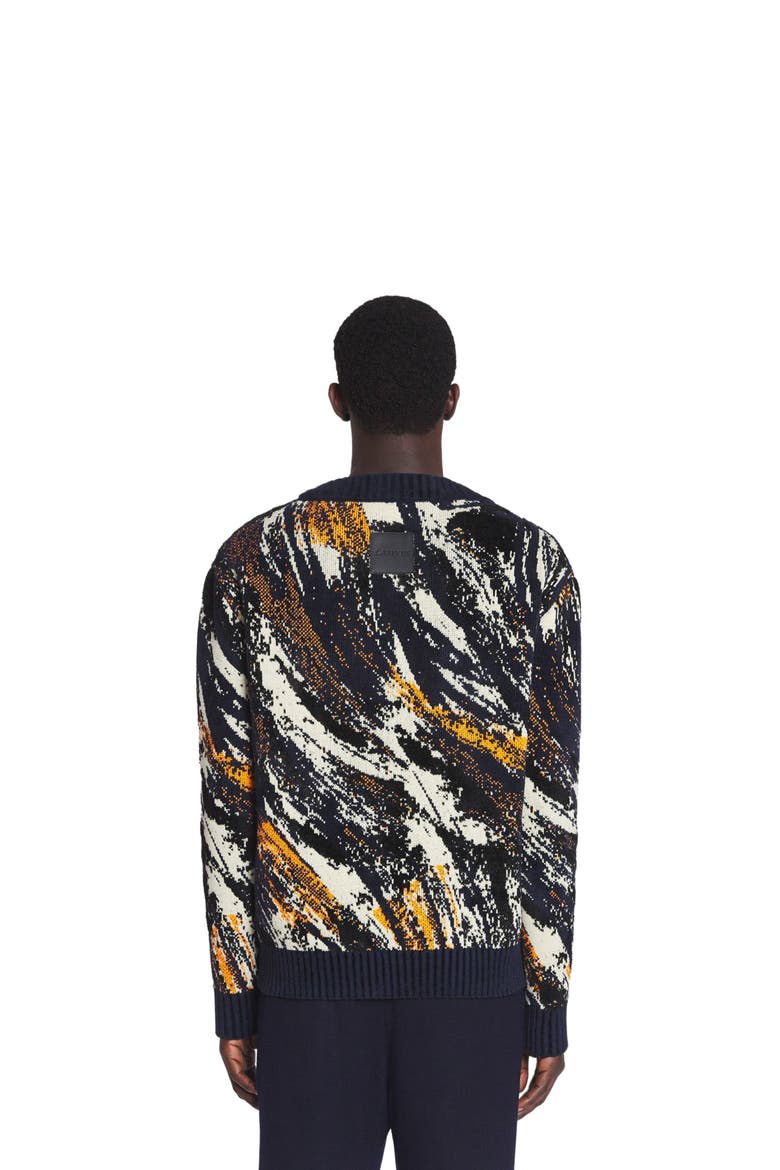 ABSTRACT JACQUARD SWEATER, Alternate, color, NAVY BLUE/MULTICOLOUR