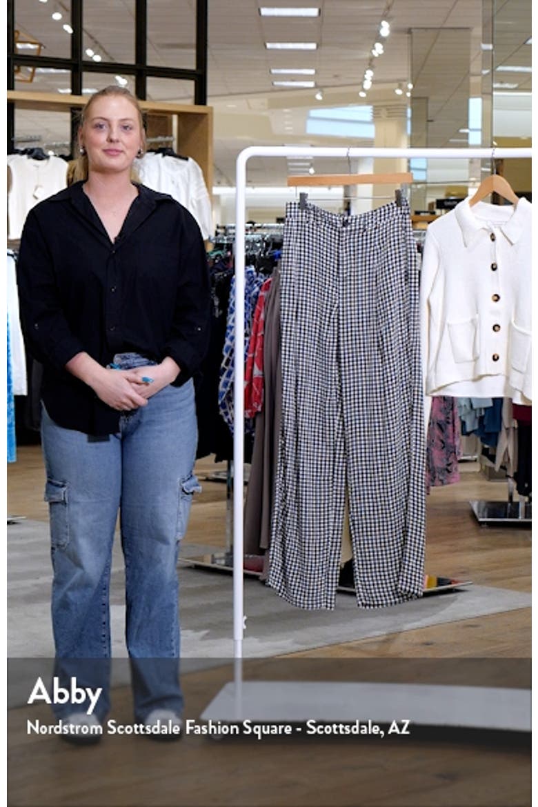 Drapey Gingham Wide Leg Pants video