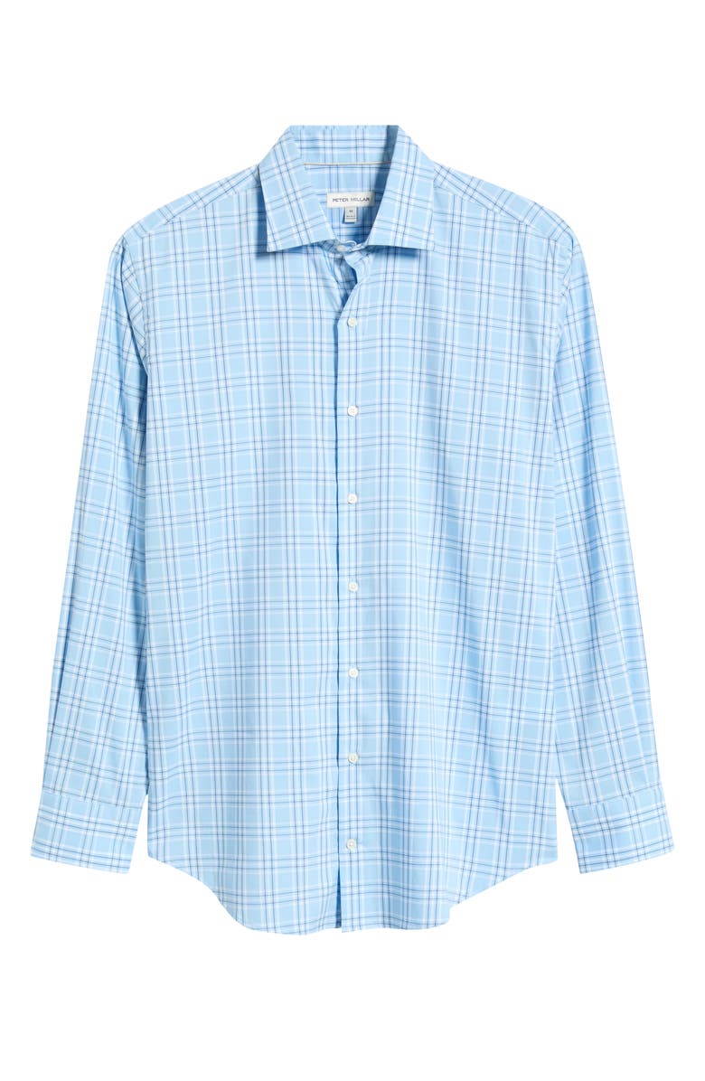 Peter Millar Rich Crown Lite Performance Button-Up Shirt, Main, color, Cottage Blue