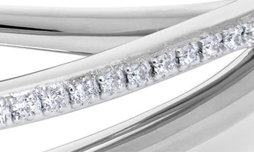 Monica Vinader Nura Lab-created Diamond Pavé Wrap Bangle Bracelet In Metallic