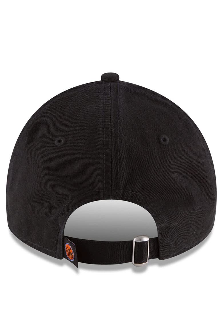Men's New Era Black New York Knicks Team 2.0 9TWENTY Adjustable Hat, Alternate, color, Black