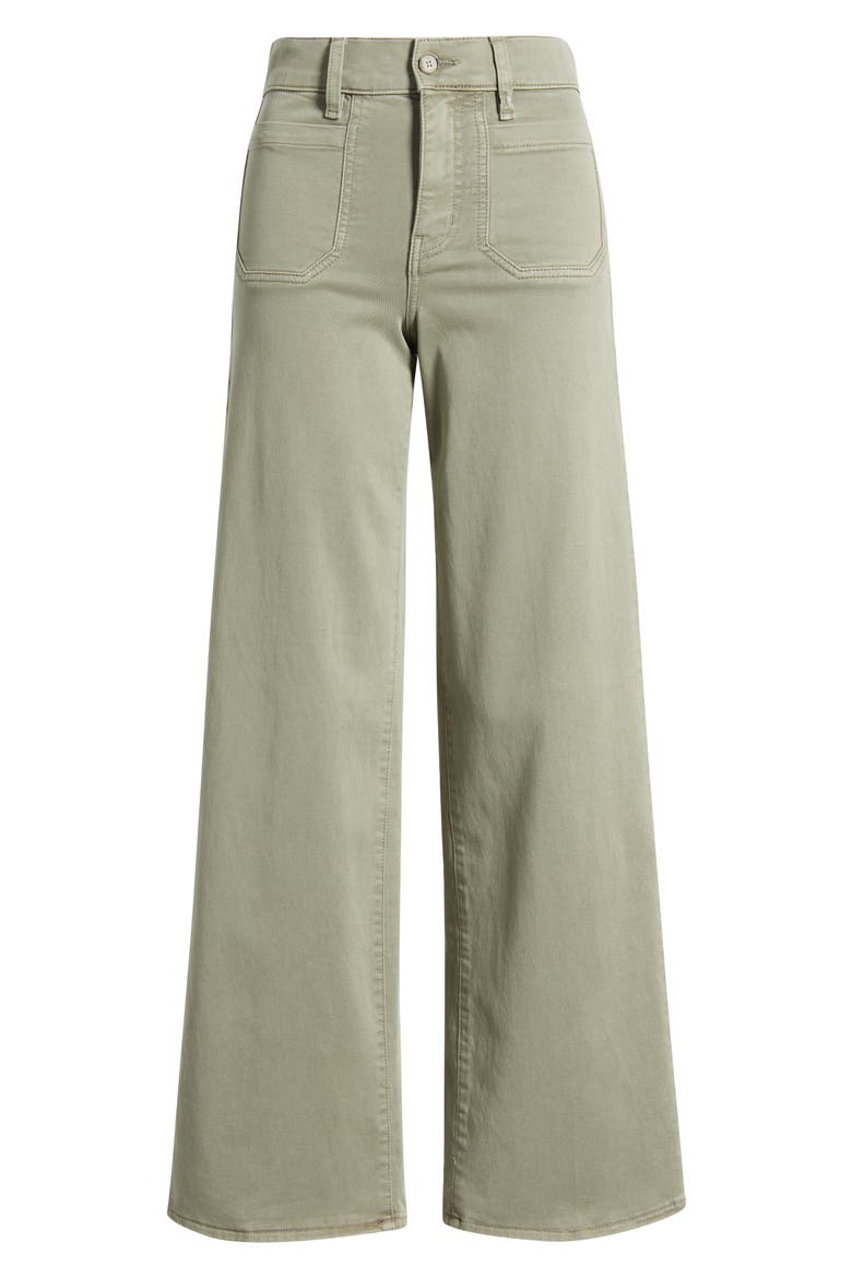 Le Slim Palazzo Patch Pocket High Waist Wide Leg Jeans, Alternate, color, THYME