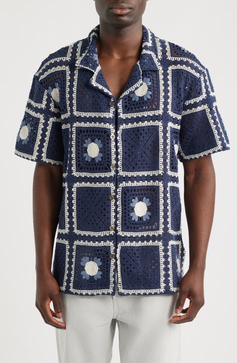 Tejer Crochet Camp Shirt