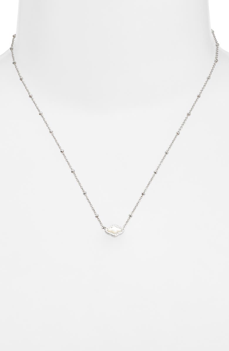 Kendra Scott Abbie Mini Mother-of-Pearl Pendant Chain Necklace, Alternate, color, 