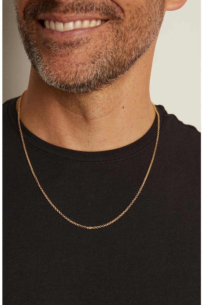Rolo Chain Necklace, Alternate, color, Yellow Gold Vermeil