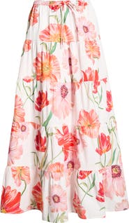 WAYF Marigold Tiered Midi Skirt