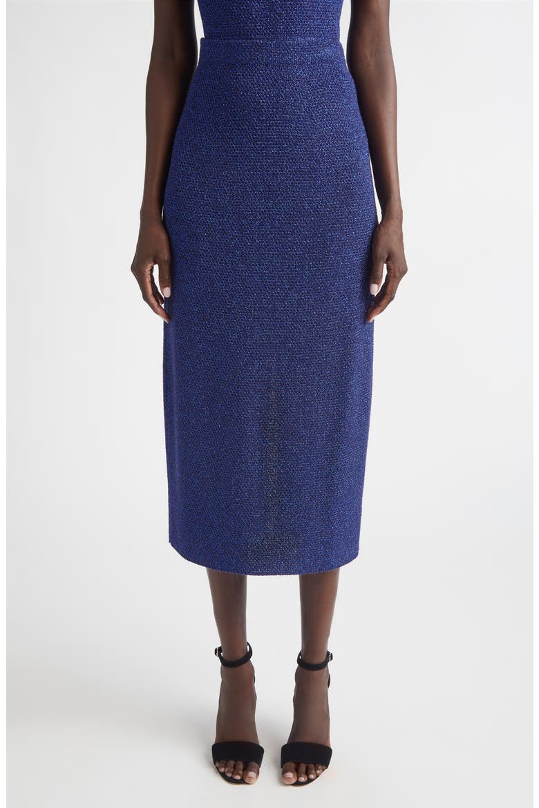 Margo Legacy Crepe Knit Midi Skirt, Main, color, COBALT