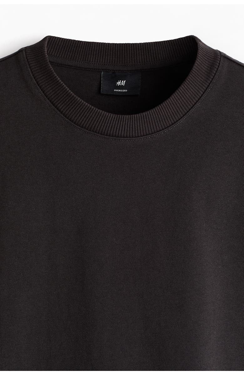 H&M Oversized Fit Boxy-style T-shirt, Alternate, color, Black