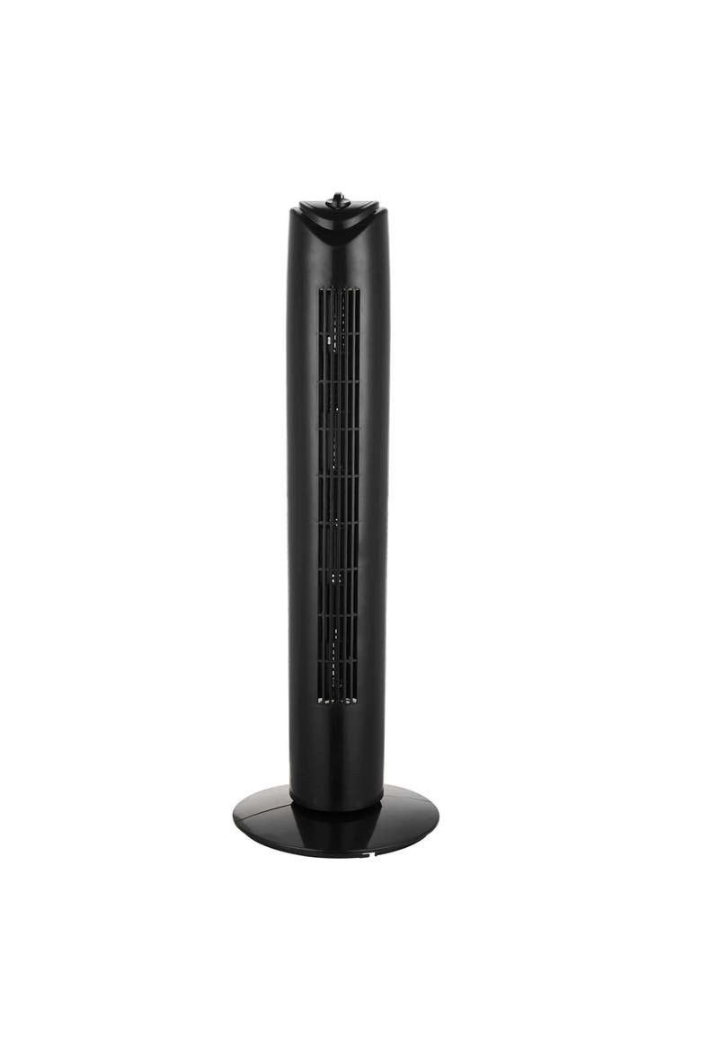 3 Speed 32 Inch Oscillating Tower Fan in Black, Main, color, Black