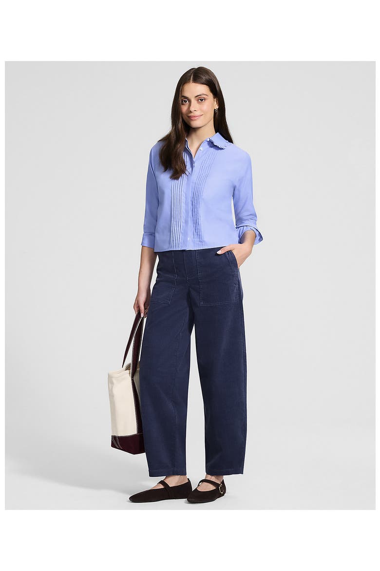 Corduroy High Rise Pull On Utility Barrel Leg Pants, Alternate, color, Dusty Indigo