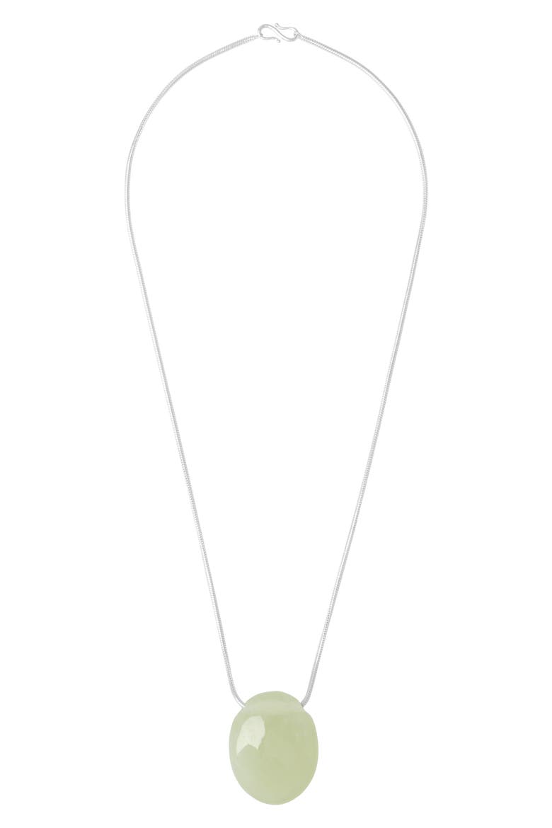 The Julia Pendant Necklace, Main, color, GREEN SERPENTINE