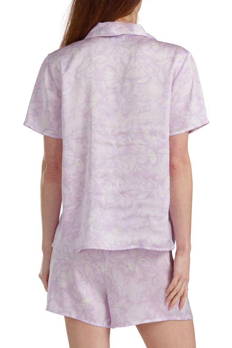 Satin Notch Collar & Boxer Pajamas, Alternate, color, CLOUD FLORAL