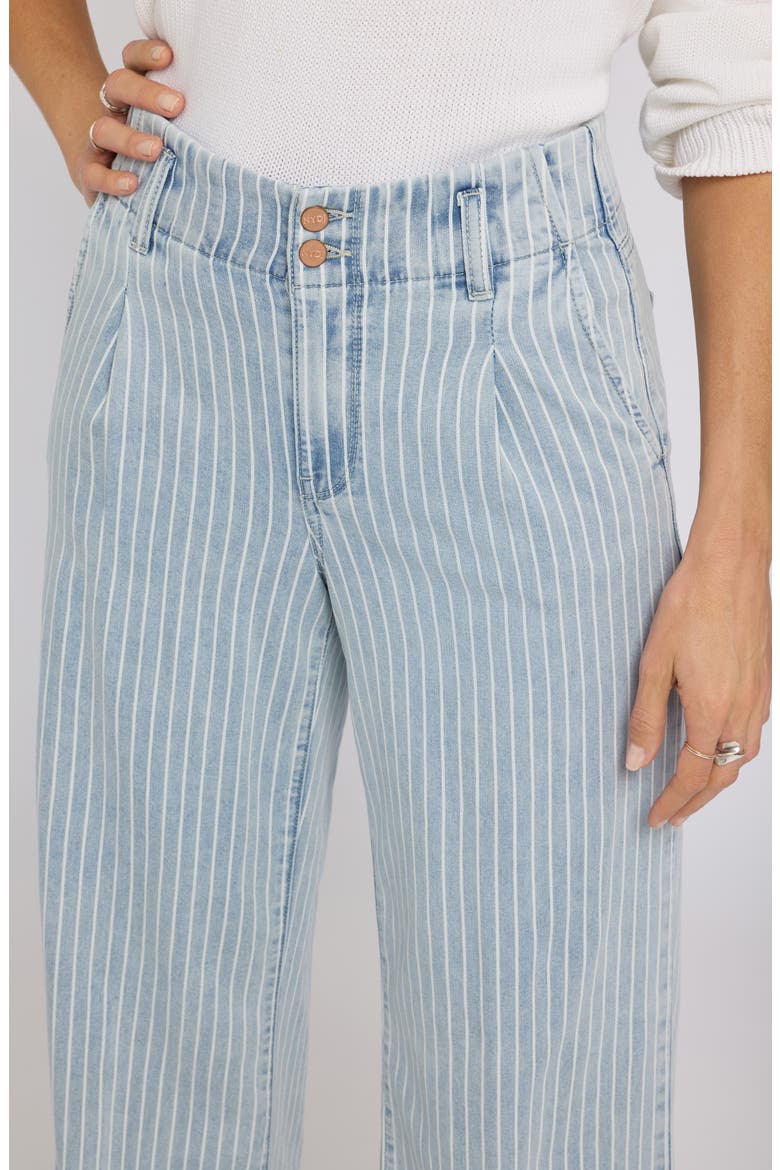 Simone Stripe High Waist Wide Leg Jeans, Alternate, color, AZURE STRIPE