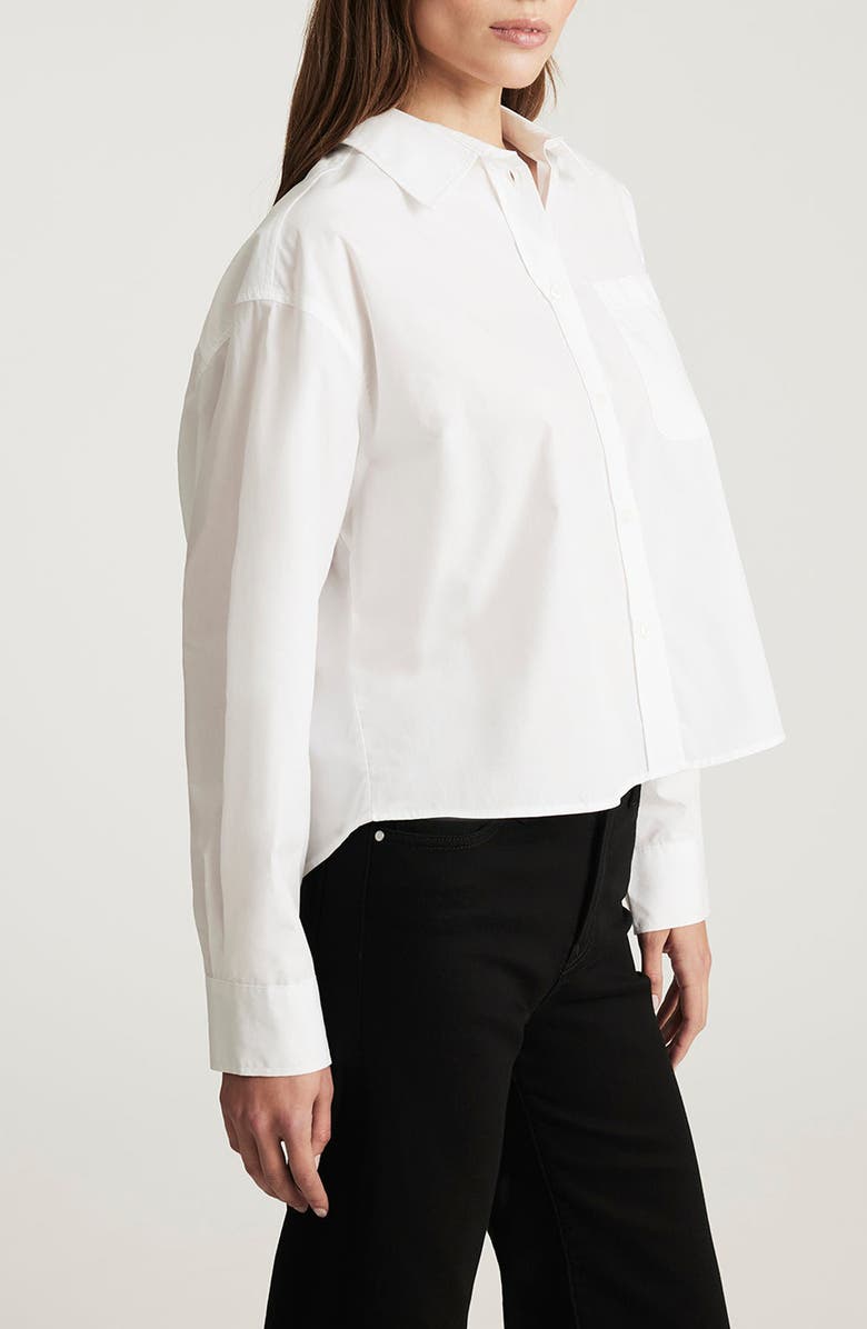Mavi Jeans Long Sleeve Crop Cotton Button-Up Shirt, Alternate, color,