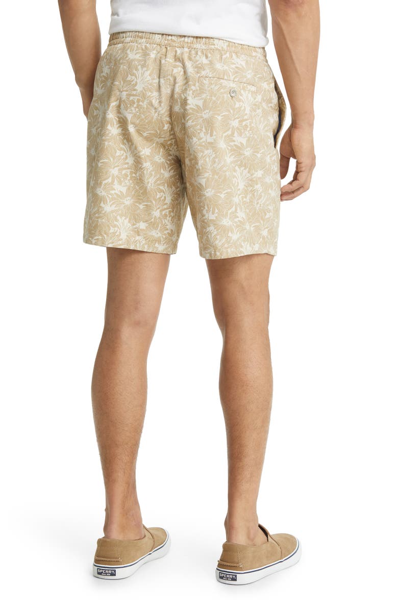 Rodd & Gunn Main Beach Floral Stretch Cotton Drawstring Shorts, Alternate, color, Wheat