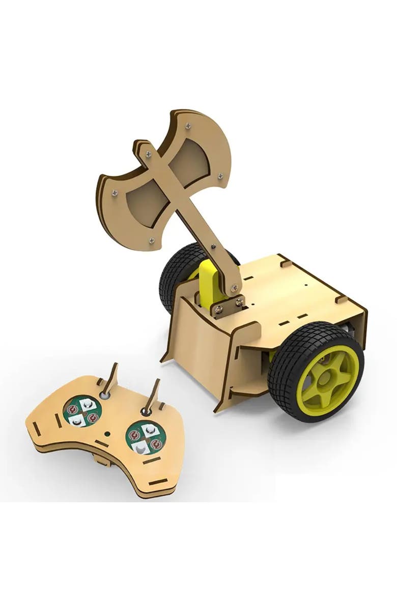 MODBOX DIY Motorized Battle Robot Kit, 2 Pack, Build Wooden Toy Fighter Bots, Alternate, color, 