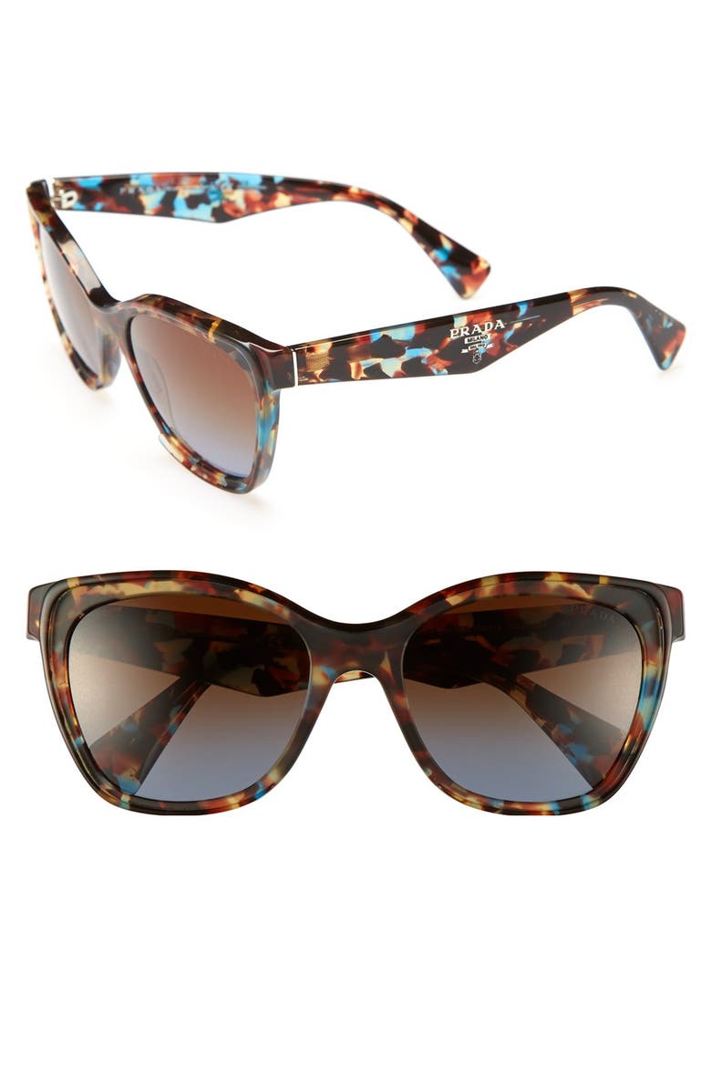 56mm Oversized Retro Sunglasses, Main, color, TORTOISE BLUE
