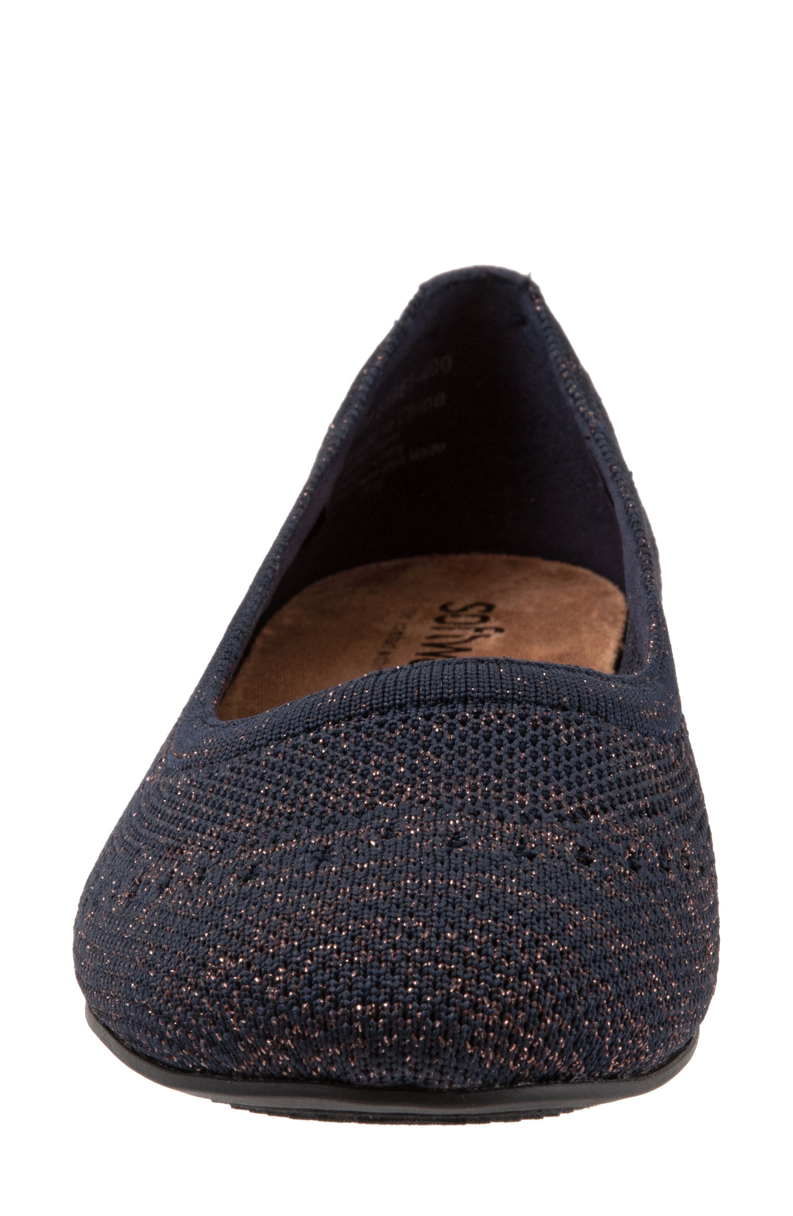 Santorini Flat, Alternate, color, NAVY KNIT FABRIC
