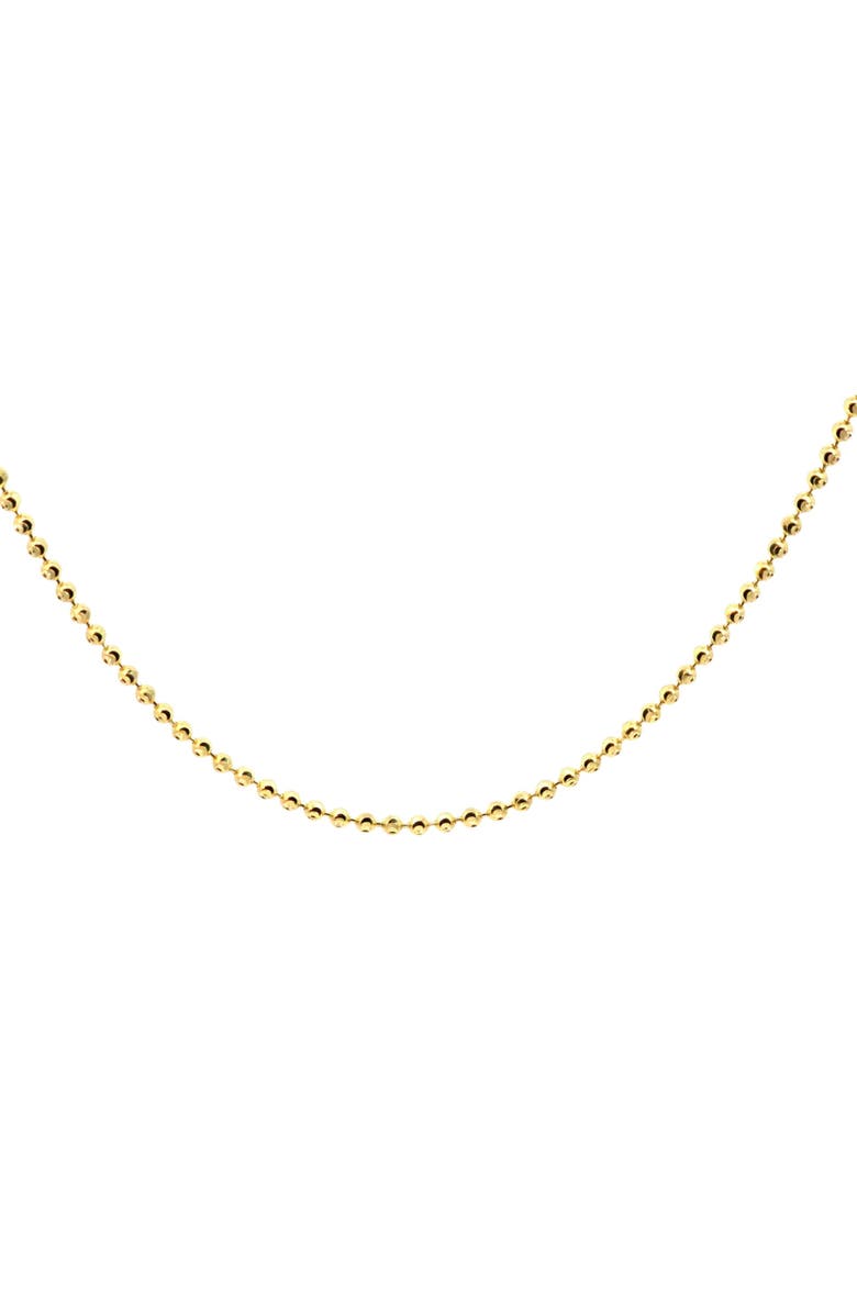 Ancona Jewelry 14K Diamond Cut Moon 2.5mm 20in Chain Necklace, Main, color, Yellow Gold