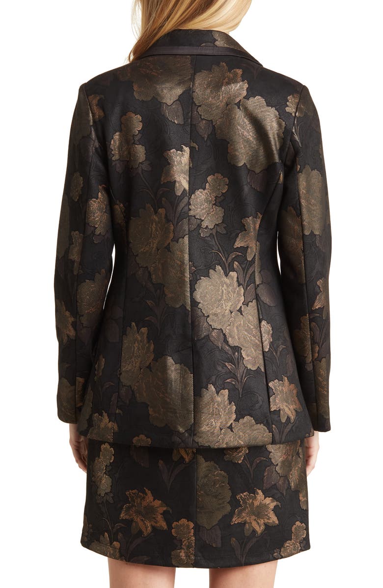 Avec Les Filles Floral Jacquard Tuxedo Jacket, Alternate, color,