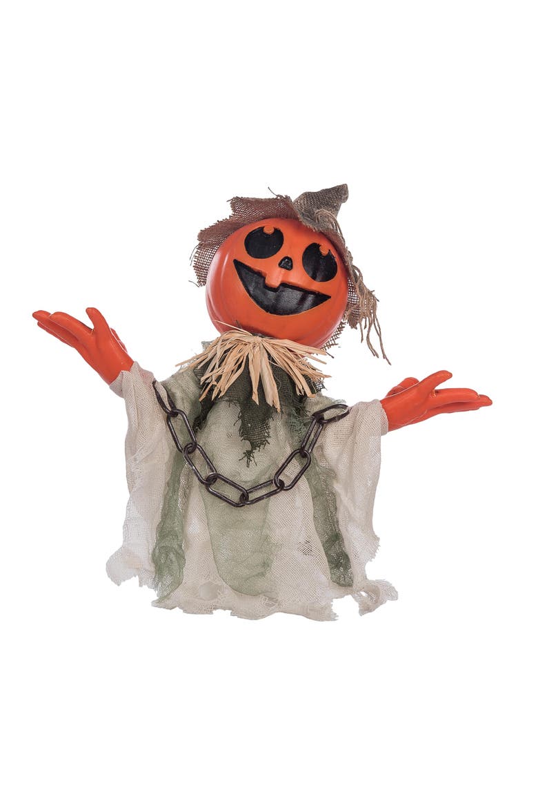 Jack-O-Lantern Movable Figurine, Main, color, Green