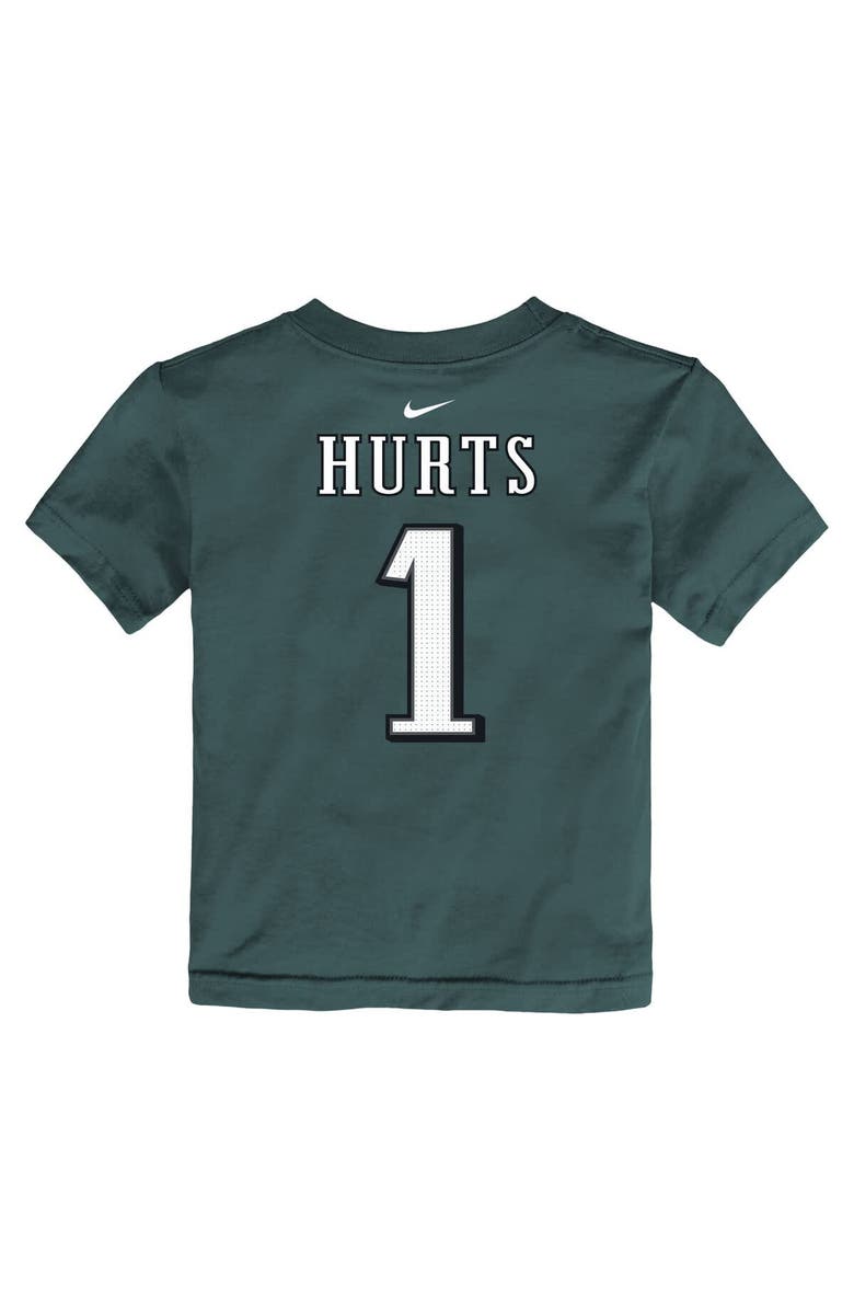 Nike Toddler Nike Jalen Hurts Midnight Green Philadelphia Eagles Player Name & Number T-Shirt, Alternate, color, Green