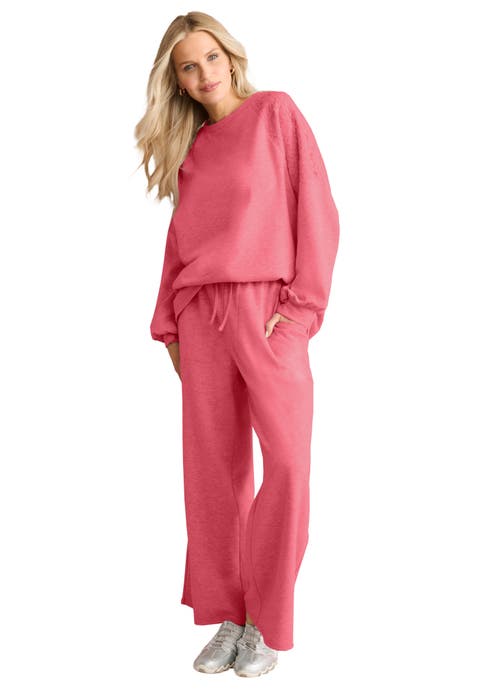 Comfort+ Fleece Lace Shoulder Sweatshirt (plus)